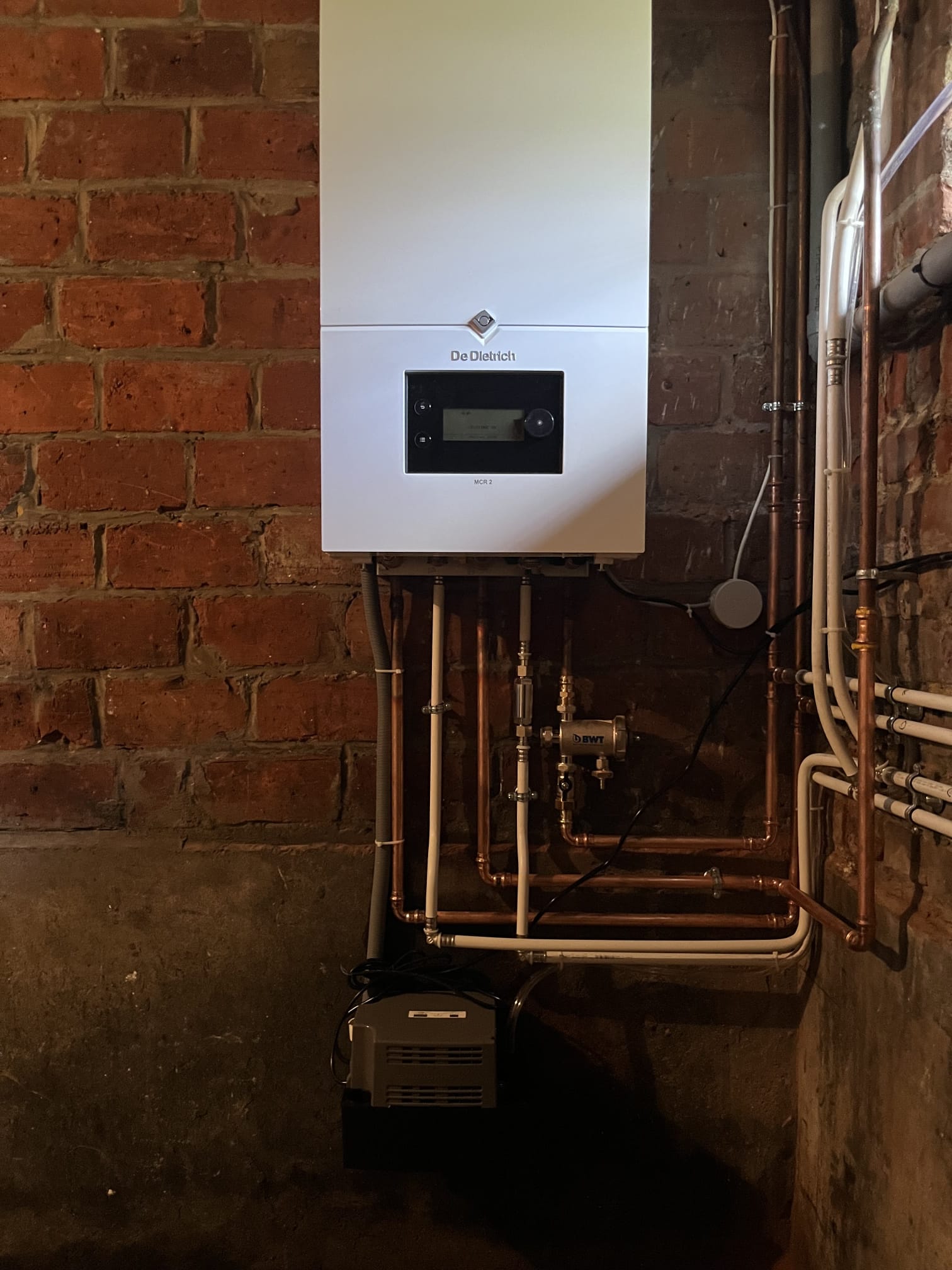 Installation chaudiere gaz Armentieres De Dietrich MCR 2 condensation en sous-sol